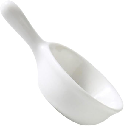 Unique Handle Ceramic Sauce Dishes Snack Plates Seasoning Bowls White for Restaurants Homes