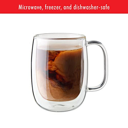 Sorrento Plus 8 (12.2 Ounces / Double-Wall Glass Coffee Mug Set)