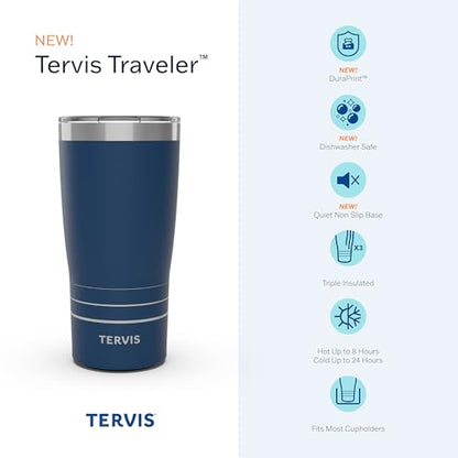 Traveler Inkreel The Heavens Triple Walled Insulated Tumbler Travel Cup Keeps Drinks Cold & Hot (Inkreel - The Heavens / 20oz Traveler with Slider Lid)