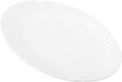 Tofficu Decorative Ceramic Plate Elegant Serving Dish for Cheese Fruits Condiments Appetizers Versatile Home Kitchen Decor with Unique Appeal and Coordinated Aesthetic