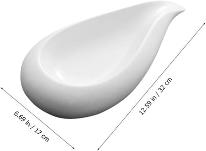 ABOOFAN Ceramic Food Plate Irregular Serving Dish with Design for Appetizers Desserts and Fruits Easy to Clean for Home Restaurant Use