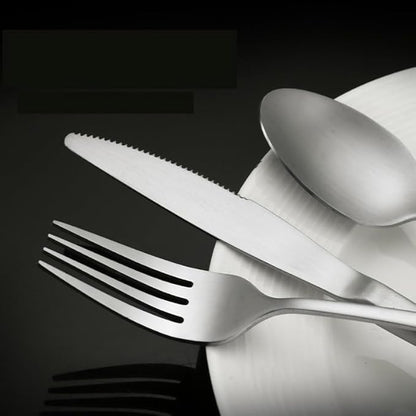 Stainless Steel Flatware Serving Set,Home Kitchen Eating Tableware Set,Dishwasher Safe,for Home Kitchen Restaurant Hote 4/16/24/32/40/48 Pieces Stainless Steel Cutlery Knife, Fork and Spoon Set Hotel
