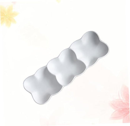 Ciieeo Nordic Style Ceramic Appetizer Serving Tray Plates for Dips and Condiments Sturdy Practical Design for Everyday Use and Gatherings White