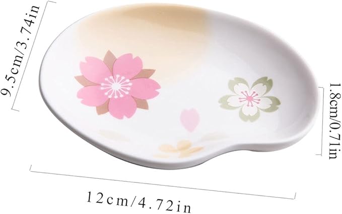HEXEH Salad Plate Ceramic Plum Blossom Sauce Dish Sushi Dipping Dishes Appetizer Plates Snack Dessert Porcelain Serving Dish Seasoning Dishes Set of 2 Plastic Plate