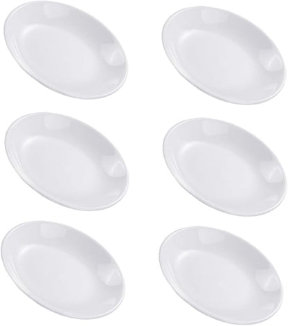 Cabilock 6pcs Ceramic Sauce Dishes Practical Seasoning Plates for Condiments Snacks and Dips for Home Kitchen Bbq and Picnics Appetizer Bowls