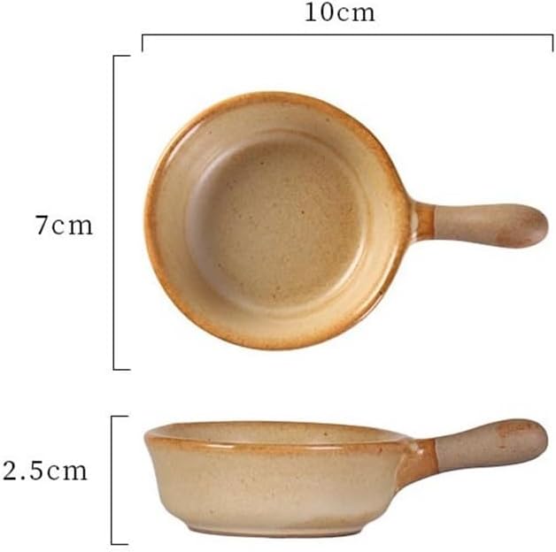Appetizer Plates Ceramics Sauce Dish Soy Vinegar Seasoning Spice Dispenser with handle Cooking Source Container for Condiment