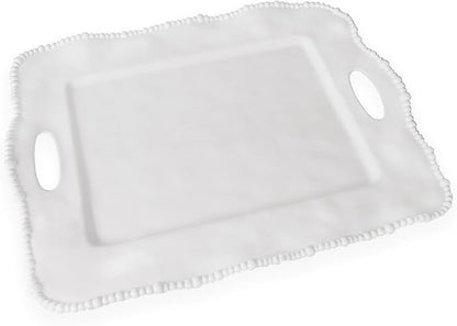 Beatriz Ball Alegria Rectangular Tray with Handles, White