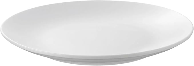 12-Pieces ，Glass glaze white stoneware tableware set