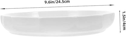 Mikinona Ceramic Serving Plate with Unique Leaf Design Kitchen Porcelain Dish for Elegant Dining Versatile for Restaurants and Home Use for Appetizers and Main Courses