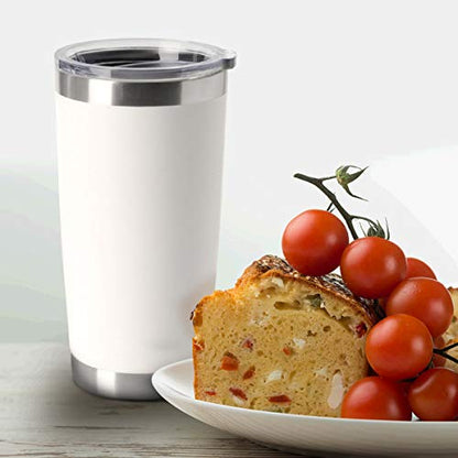 20oz Stainless Steel Tumblers Bulk (White-A / 4 Count (Pack of 1))