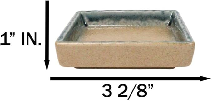 Ebros Gift Artistic Blue River Ao Nagashi Collection Dinnerware Serveware Kitchenware Set Asian Japanese Restaurant Supply (Pack Of 6 Square Condiment Sauce Dishes 2oz)