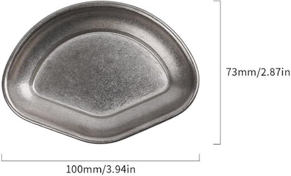 watchget Coffee Beans Dosing Cup Coffee Dosing Tray Stainless Steel Tea&Coffee Dosing Vessel Coffee Bean Display Dish Sample Tray Storage Container Single Dose Measuring Tray Fan Shape