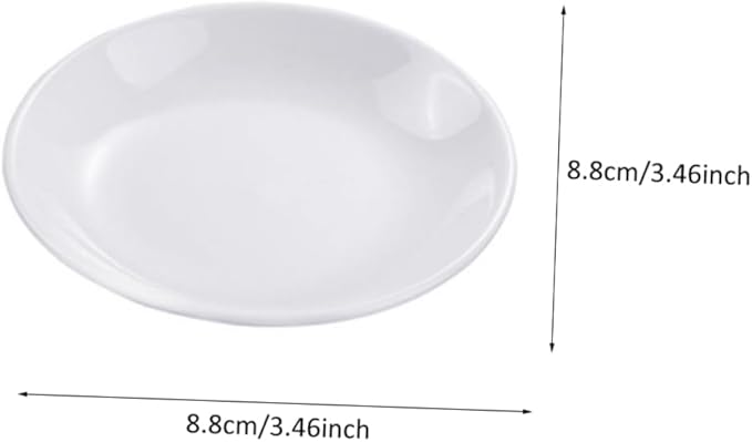 GLEAVI 6pcs Ceramic Sauce Dishes Condiment Plates Simple Design for Appetizers Dipping for Dinner Parties Home Use