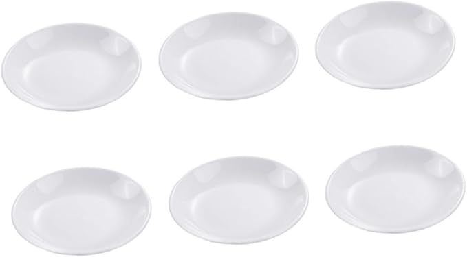6pcs Ceramic Sauce Serving Plates Appetizer Holders for Condiments Dipping Elegant Design for Family Gatherings Restaurants Picnics