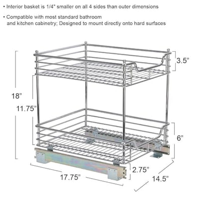 Chromed Steel 2 (2-Tier / 14.25" - Standard)