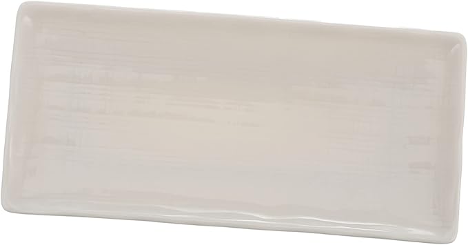 Ceramic Food Plate Elegant Rectangular Snack Tray Food Grade Kitchen Tableware for Home Restaurant Use Easy to Clean Beautiful Design for Desserts and Appetizers