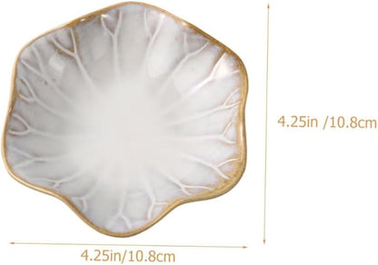 LIFKOME 2Pcs Vintage Sauce Dish Use Appetizer Plates for Dipping Seasoning and Serving for Restaurants and Catering Lightweight