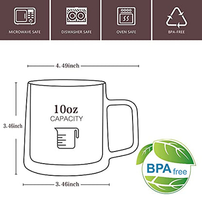 10oz Glass Coffee Mugs (10oz(4 pack))