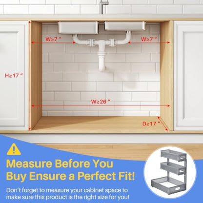 Under Sink Organizer (2-Pack / Gray)