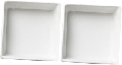 Amosfun 2Pcs Ceramic Sauce Plate Versatile Dishes for Condiments Dipping and Snacks Non Slip Design High Thermal Stability for Parties Banquets and Weddings