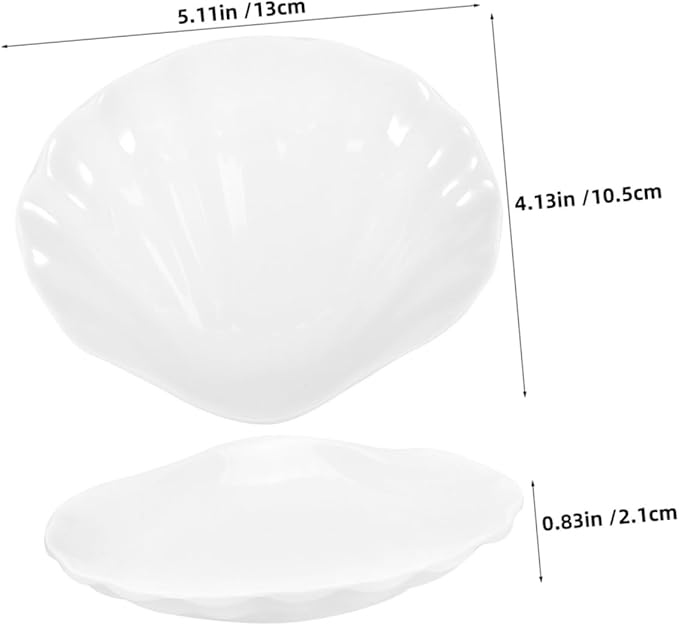 2Pcs Imitation Ceramic Appetizer Plates Versatile Food Serving Dish for Snacks Fruits Sauces for Indoor Outdoor Gatherings Stylish Kitchen Accessory Bone