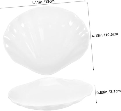 2Pcs Imitation Ceramic Appetizer Plates Versatile Food Serving Dish for Snacks Fruits Sauces for Indoor Outdoor Gatherings Stylish Kitchen Accessory Bone