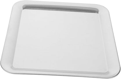 IMIKEYA Dessert Tray Smooth Edges Stainless Steel Serving Tray Elegant Fruit Storage Plate for Picnic