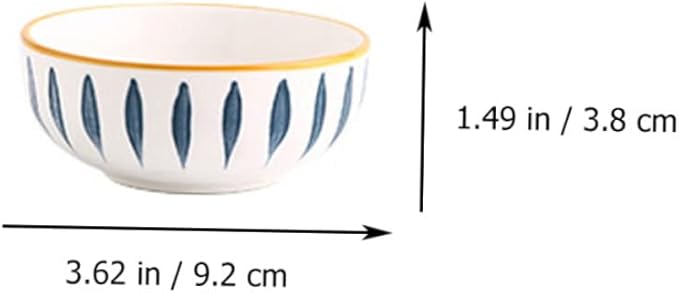 Unomor 4pcs Ceramic Condiment Dishes Japanese Style Sauce Plate Appetizer Serving Dishes