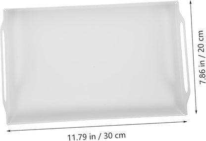 GLEAVI Nordic Stainless Steel Rectangular Serving Tray Food Plate for Fruits and Desserts Sturdy and Easy to Clean for Parties and Entertaining