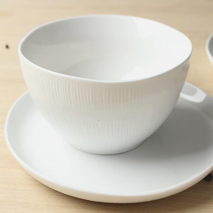 Ceramics Dinnerware Sets, Dinnerware Set, 16 Piece Relief Classic White Porcelain Combination Tableware Set Plates and Bowls Sets for Desserts, Service for 4