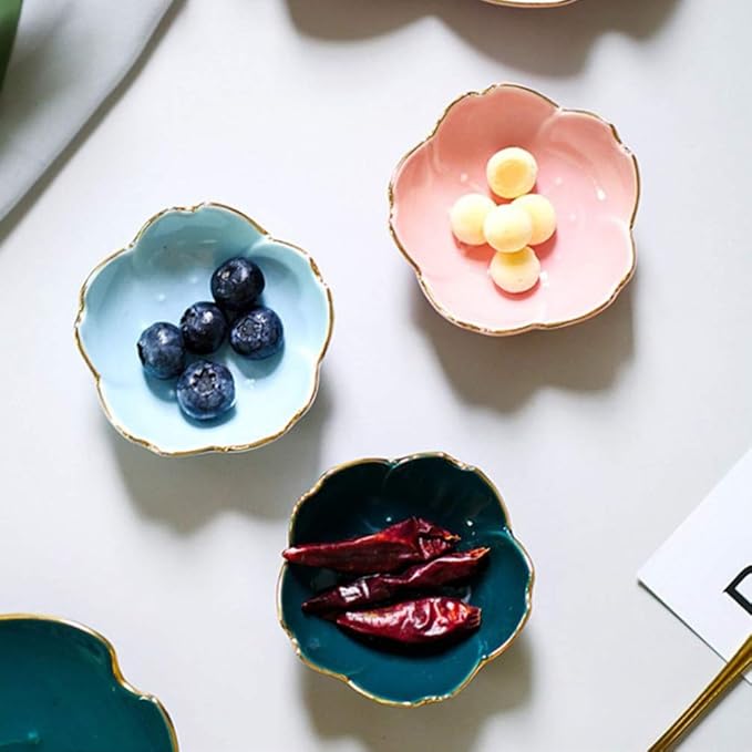 2pcs Ceramic Dip Bowls Sauce Dishes Seasoning Serving Bowl Sushi Soy Plate for Snack Sushi Fruit Appetizer Dessert-Green