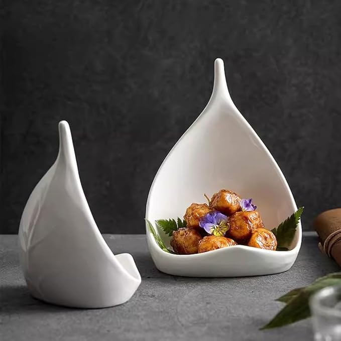 SONGCHAO Party Supplies Creative White Dinner Plate Hotel Restaurant Salad Plate Appetizer Plate Commercial Tabletop Decoration Tableware Party Plates (Color : 6in)
