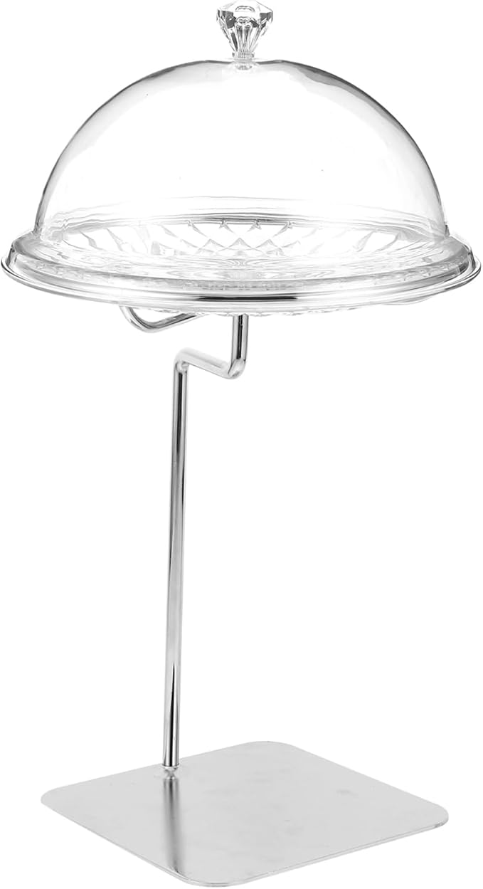 Luxshiny Cake Display Stand Fruit Serving Tray Cover Decorative Stand for Desserts Round Wedding Party Accessory