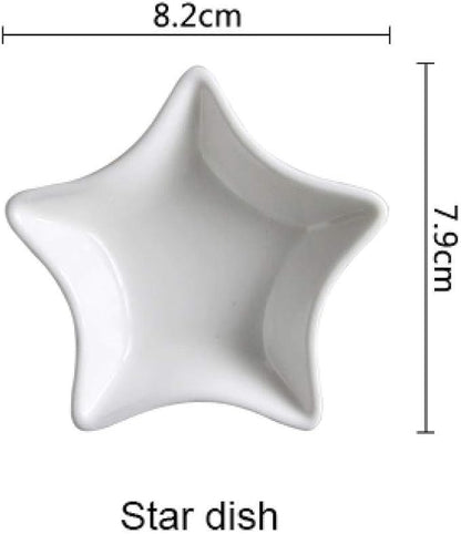 Porcelain plateCreative Japanese Dishes Ceramic Plate Household Dip Dish Cute-star dish