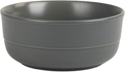 Double Line 6.25"/24 oz Cereal Bowl, Set of 6, Matte Gray