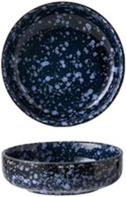 Appetizer Plate 1Pc Dipping Bowl Retro Ceramic Household Soy Sauce Vinegar Seasoning Dish Barbecue Dipping Dish Round Snack Plate Snack Plate Sauce Dipping Saucer Trays (F)