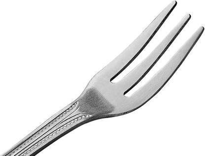 Soro Essentials- Stainless Steel Pearl Oyster Fork Set of 24- Serving Utensils Serving Flatware Cutlery Kitchen Tableware Buffet Serving Utensils for Home Kitchen and Restaurant