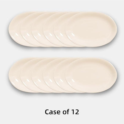 Stoneware Coupe Commercial Grade Dinnerware, Ivory, Oval Platter 11.75" x 8", Case of 12