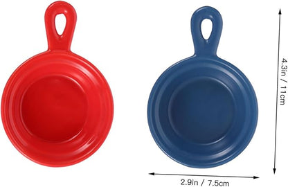 4Pcs Creative Ceramic Sauce Dishes Japanese Style Appetizer Plates for Dipping Sauces Snacks Fruits and Veggies Dessert Trays for Home and Restaurant Use