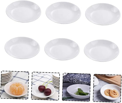 6pcs Ceramic Sauce and Vinegar Dipping Plates Small Condiment Dishes for Home and Restaurant Use Simple Design for Snacks and Sauces Appetizer Plates