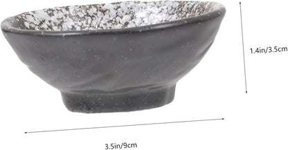 LIFKOME 4pcs Dipping Plates Ceramic Seasoning Dishes Sauce Holders for Restaurants Homes