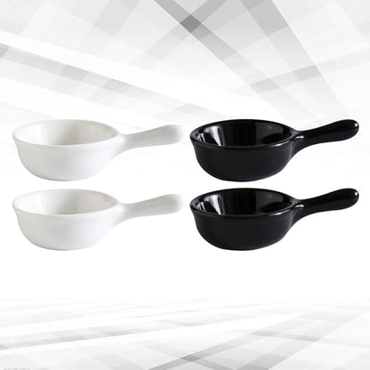 4pcs Ceramic Plates Japanese Style Snack Tray Lid Seasoning Sauce Plate for Kitchenware Restaurant Use