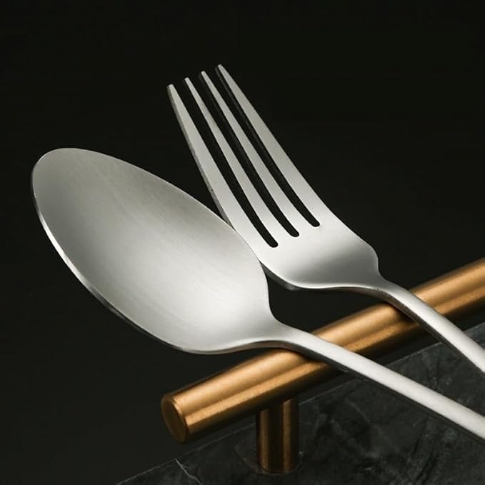 Stainless Steel Flatware Serving Set,Home Kitchen Eating Tableware Set,Dishwasher Safe,for Home Kitchen Restaurant Hote 4/16/24/32/40/48 Pieces Stainless Steel Cutlery Knife, Fork and Spoon Set Hotel
