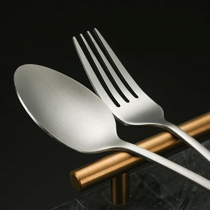 Stainless Steel Flatware Serving Set,Home Kitchen Eating Tableware Set,Dishwasher Safe,for Home Kitchen Restaurant Hote 4/16/24/32/40/48 Pieces Stainless Steel Cutlery Knife, Fork and Spoon Set Hotel