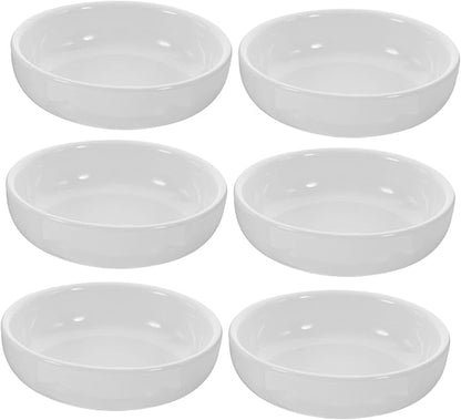 Alipis 6pcs Ceramic Condiment Plates Small Sauce Dishes for Dipping Sauce Appetizers and Sushi Compact Stackable Design for Home and Outdoor Use