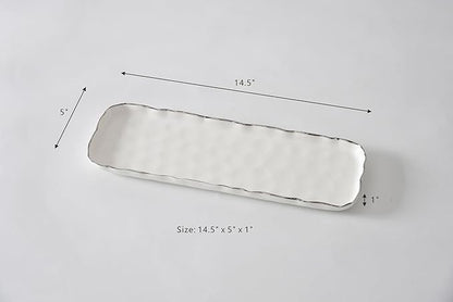 Portofino Plata, Long Rectangular Tray, 14.5" x 5" x 1"