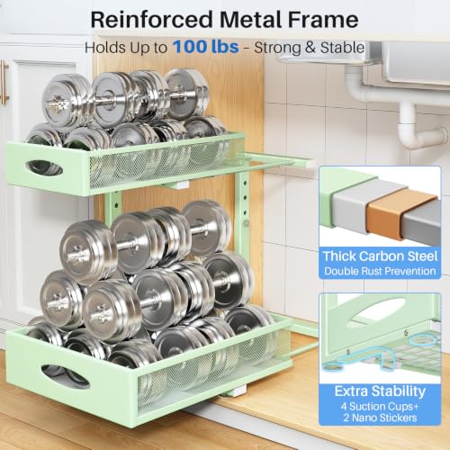 Under Sink Organizer (Green / 2-Pack)