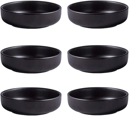Colias Wing 3.5 Inch Simple Style Single Color Pattern Stylish Design Multipurpose Porcelain Side Dish Bowl Seasoning Dishes Soy Dipping Sauce Dishes-Set of 6
