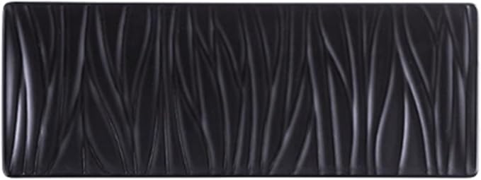 Sauce dish, Ceramic Plate Tree Pattern Rectangular Tray for Sushi Appetizer Snack Fruit Cake Server Display Serving Dishes(Black,29.2 * 10.8cm)