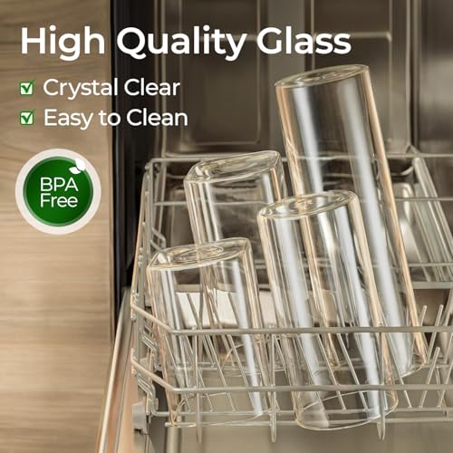 Glass Storage Containers with Lids 1.9 Qt (1.9 qt x 3)